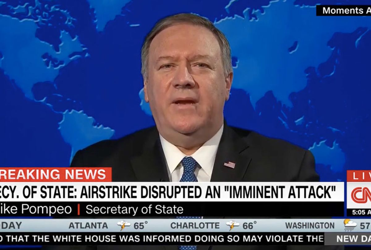 Mike Pompeo speaking on the US Airstrike in Iraq (CNN)