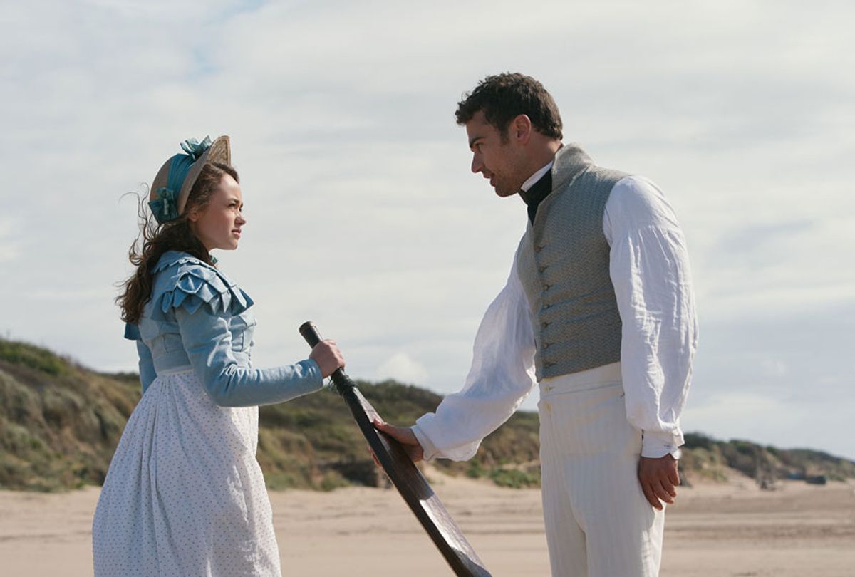 Shown from left to right: Charlotte Heywood (Rose Williams) and Sidney Parker (Theo James) (PBS)