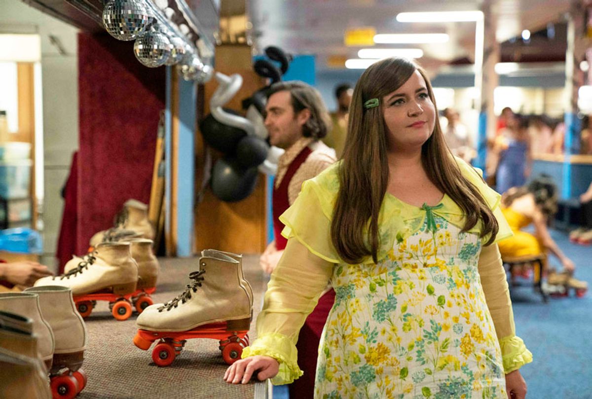 After a month of being her own boss, Annie is starting to crack. She cannot find work and she misses her old friends from The Thorn. Ryan comes with her to Ruthie's roller-skating birthday party to reconnect with her old friends and face Gabe. Annie (Aidy Bryant), shown. (Allyson Riggs/Hulu)