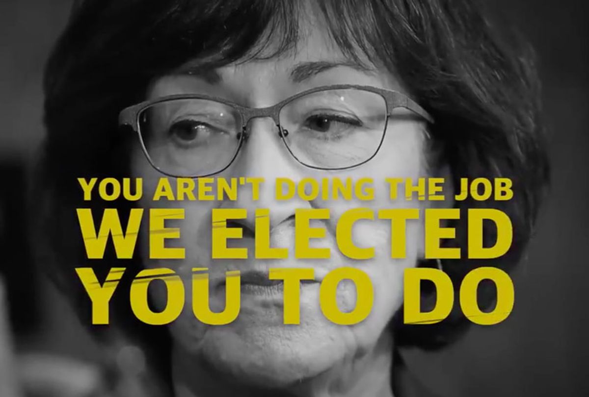Smear ad against Susan Collins (The Lincoln Project/Twitter)