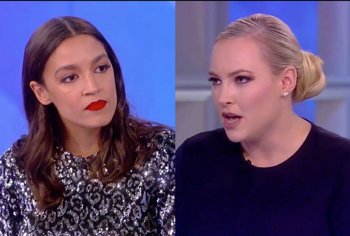 Alexandria Ocasio-Cortez and Meghan McCain on "The View" (ABC)