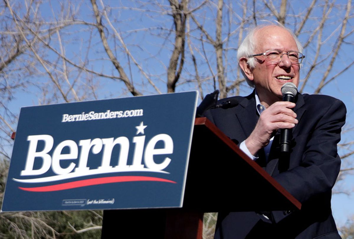 Democratic presidential candidate Sen. Bernie Sanders (I-VT) speaks during a campaign rally at University of Nevada February 18, 2020 in Las Vegas, Nevada. (Alex Wong/Getty Images)