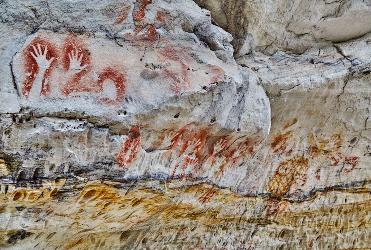 Aboriginal stencil art in Carnarvon Gorge National Park, Queensland, Australia. (Peter Unger/Getty Images)