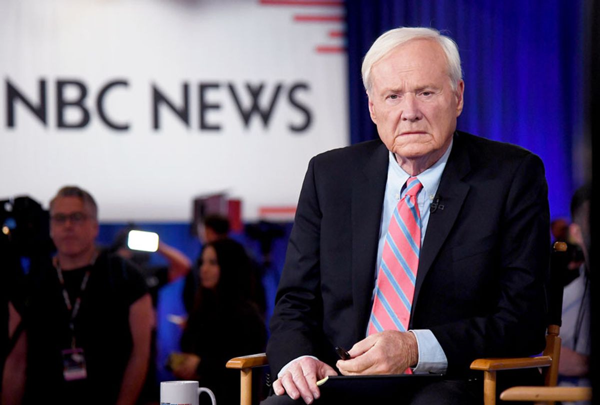 Chris Matthews of MSNBC waits to go on the air inside the spin room at Bally's Las Vegas Hotel & Casino after the Democratic presidential primary debate on February 19, 2020 in Las Vegas, Nevada. Six candidates qualified for the third Democratic presidential primary debate of 2020, which comes just days before the Nevada caucuses on February 22. (Ethan Miller/Getty Images)