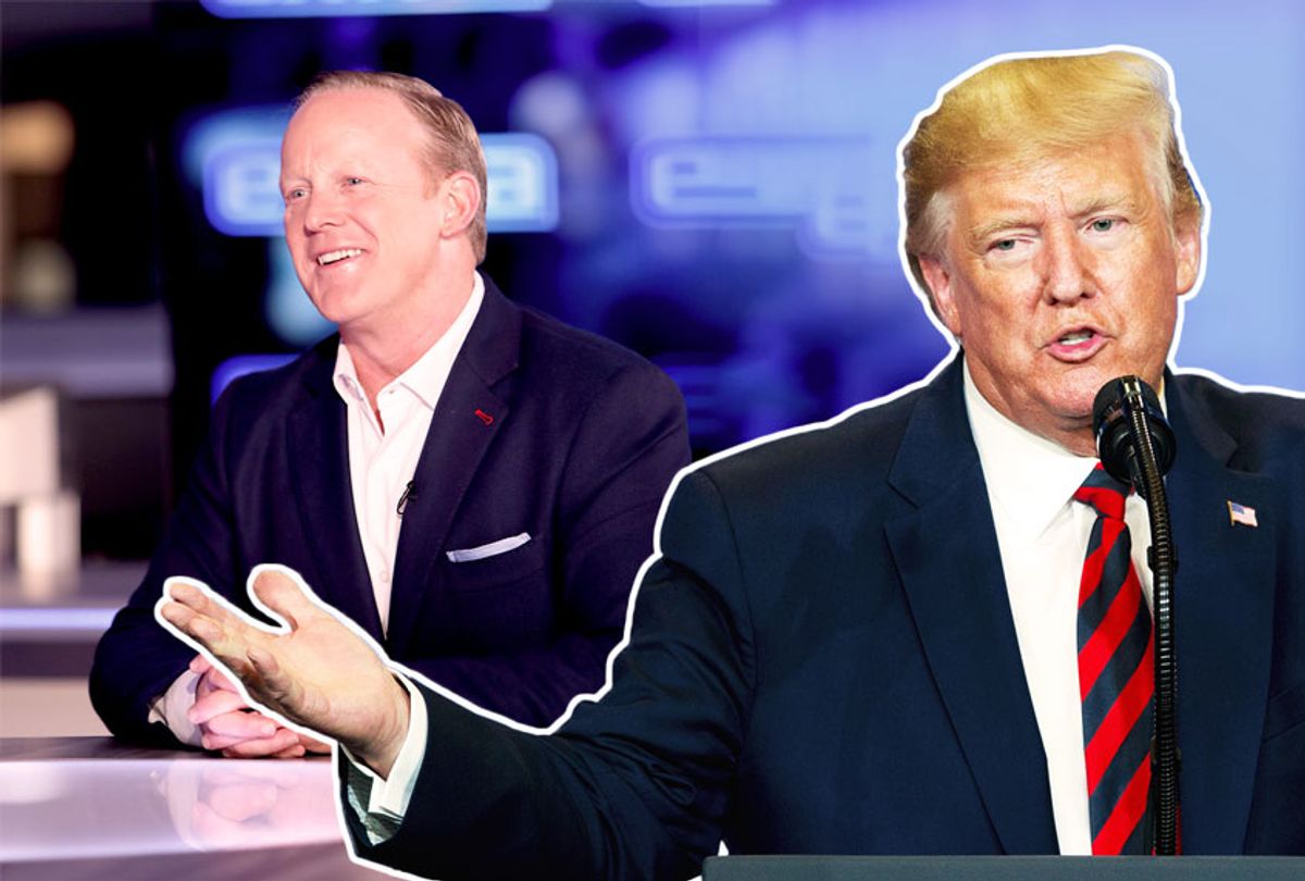 Donald Trump and Sean Spicer (Getty Images/AP Photo/Salon)