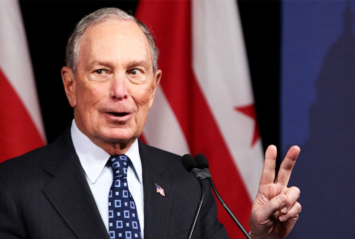Democratic presidential candidate, former New York City Mayor Michael Bloomberg speaks about affordable housing during a campaign event where he received an endorsement from District of Columbia Mayor, Muriel Bowser, on January 30, 2020 in Washington, DC. The first-in-the-nation Iowa caucuses will be held February 3. (Mark Wilson/Getty Images)
