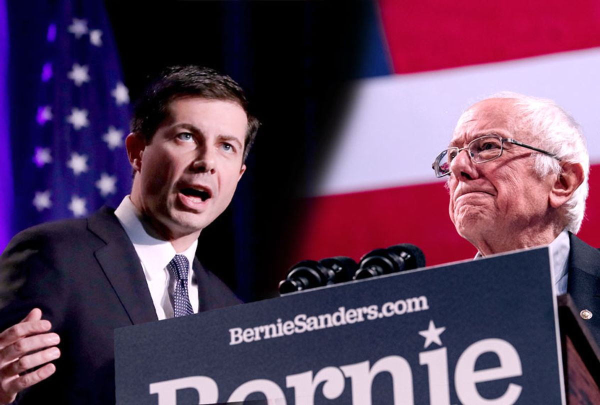 Pete Buttigieg and Bernie Sanders (Getty Images/AP Photo/Salon)
