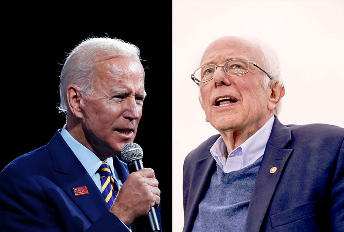 Joe Biden and Bernie Sanders (AP Photo/Getty Images/Salon)