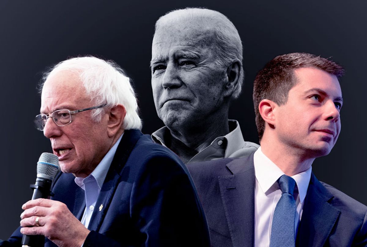 Bernie Sanders, Pete Buttigieg and Joe Biden (AP Photo/Salon)