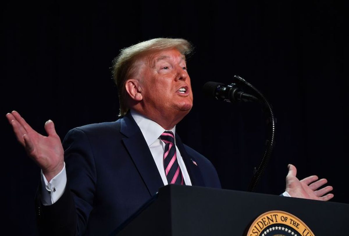 US President Donald Trump speaks at the 68th annual National Prayer Breakfast on February 6, 2020 in Washington,DC. (Nicholas Kamm/AFP via Getty Images)