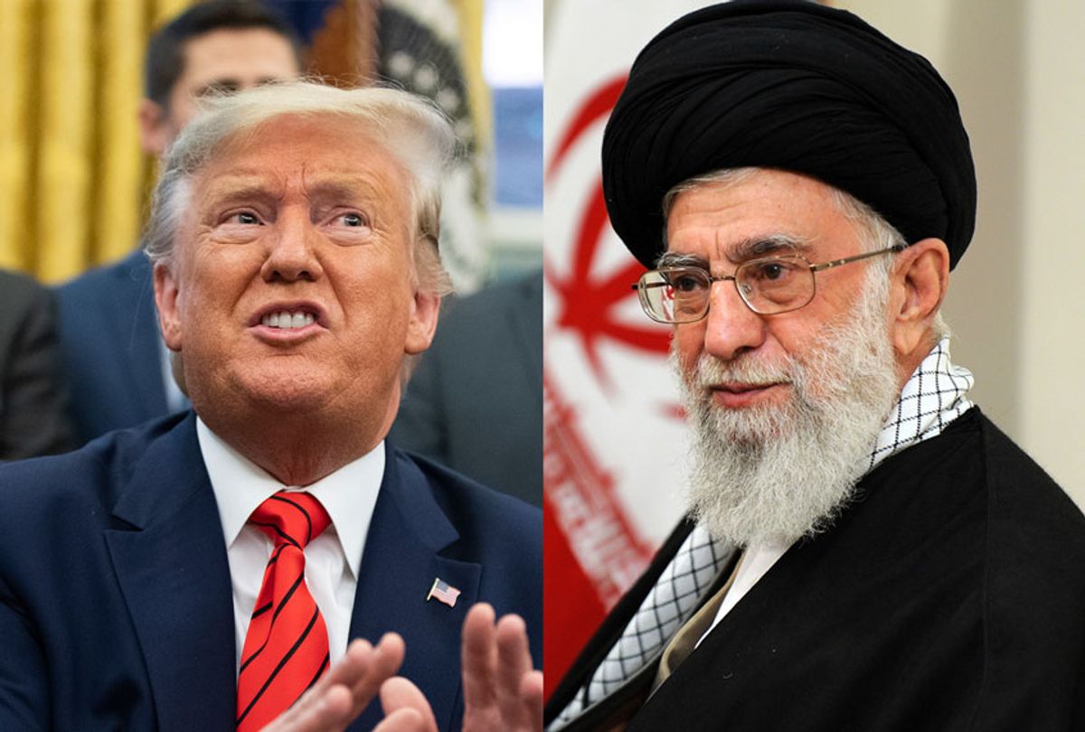 US President Donald Trump and Iran's religious leader Ayatollah Ali Khamenei (Getty Images/AP Photo/Salon)