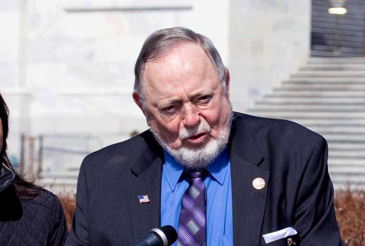 Rep. Don Young, R-Alaska, speaks at a news conference (Alex Wroblewski/Getty Images)