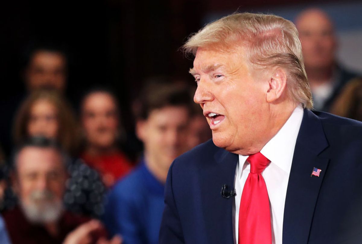 President Donald Trump participates in a Fox News Town Hall event on March 05, 2020 in Scranton, Pennsylvania. Among other topics, President Trump discussed his administration's response to the Coronavirus and the economy.  (Spencer Platt/Getty Images)