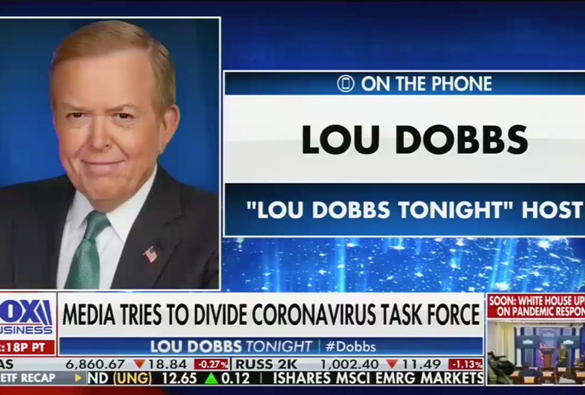 Lou Dobbs calls in to Fox Business (Fox News)