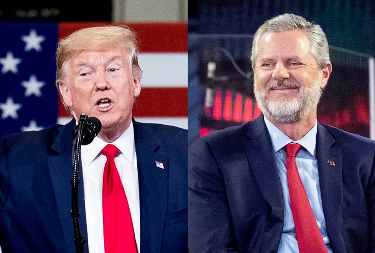 Donald Trump and Jerry Falwell Jr. (AP Photo/Getty Images/Salon)
