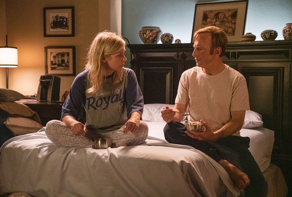 Rhea Seehorn as Kim Wexler, Bob Odenkirk as Jimmy McGill in "Better Call Saul" (Greg Lewis/AMC/Sony Pictures Television)