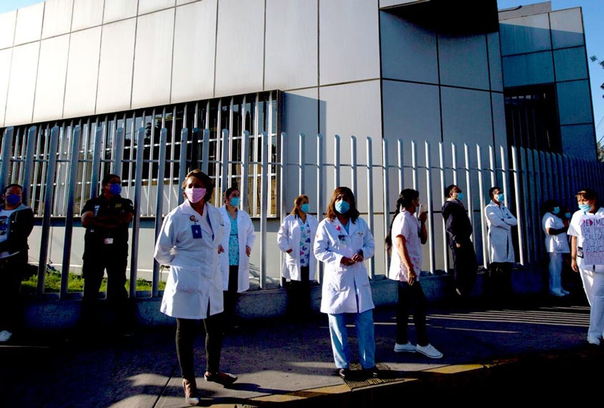 Public hospital health workers (AP Photo/Fernando Llano)