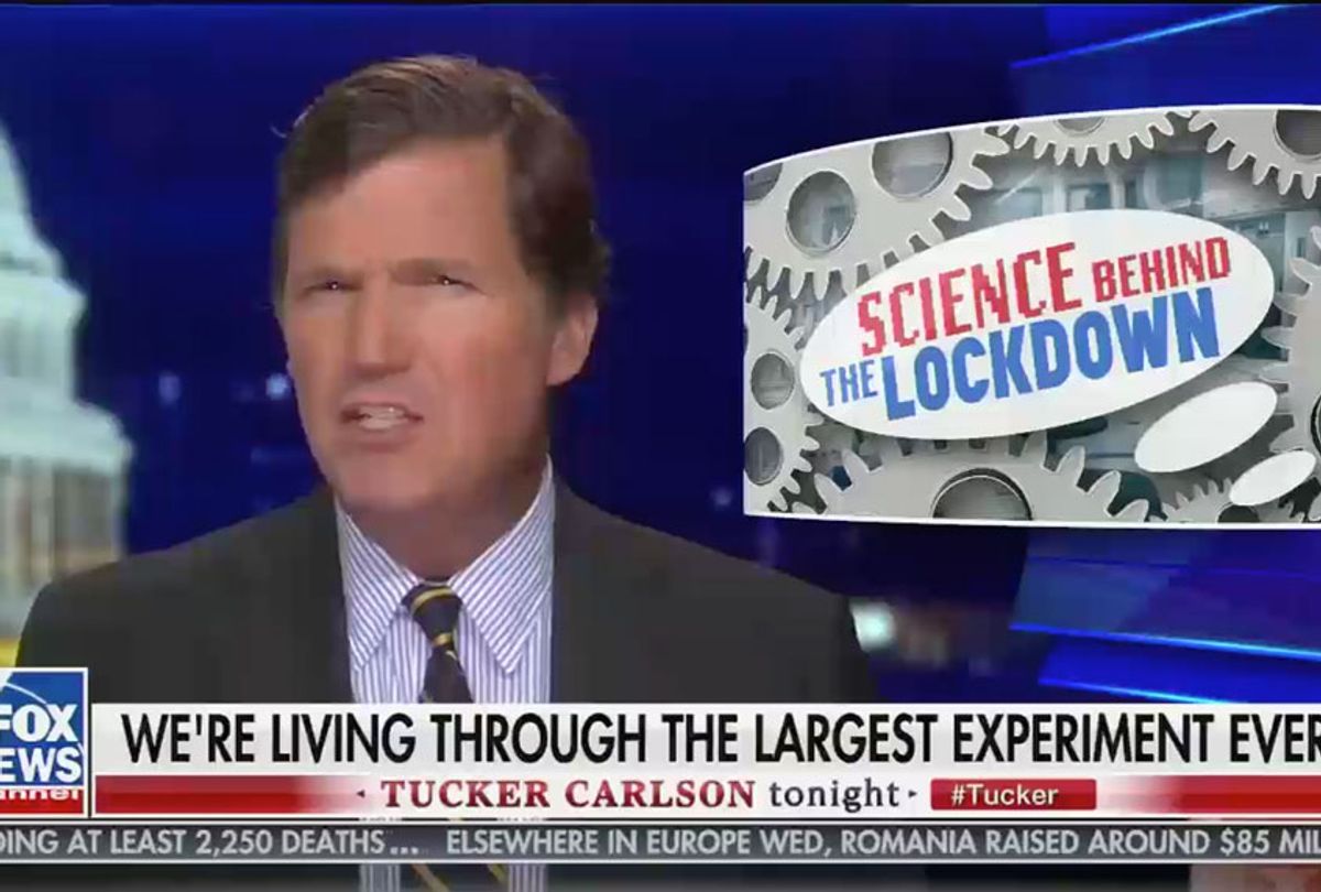 From the April 22, 2020, edition of Tucker Carlson Tonight (Fox News)