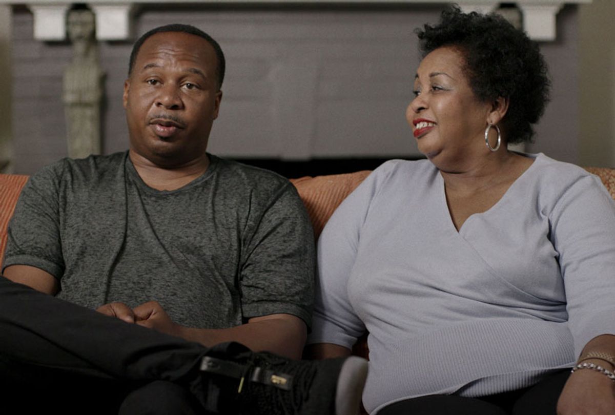 Roy Wood Jr. and Joyce Dugan Wood in "Call Your Mother" (Comedy Central)