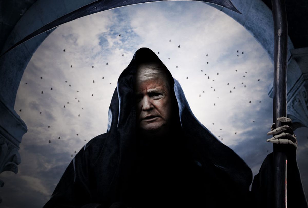 Donald Trump as the grim reaper (Photo illustration by Salon/Getty Images/AP Photo)