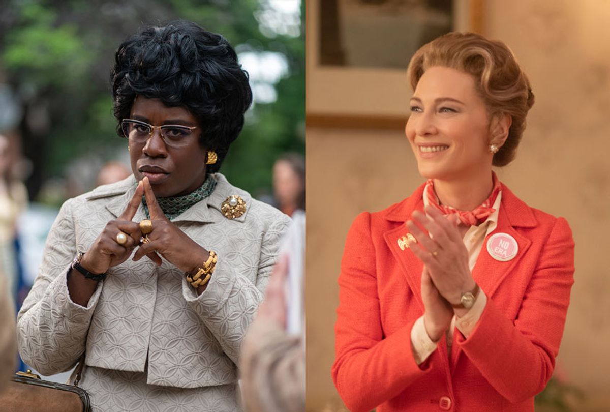 Uzo Aduba as Shirley Chisholm and Cate Blanchett As Phyllis Schlafly in "Mrs. America" (Sabrina Lantos/FX)