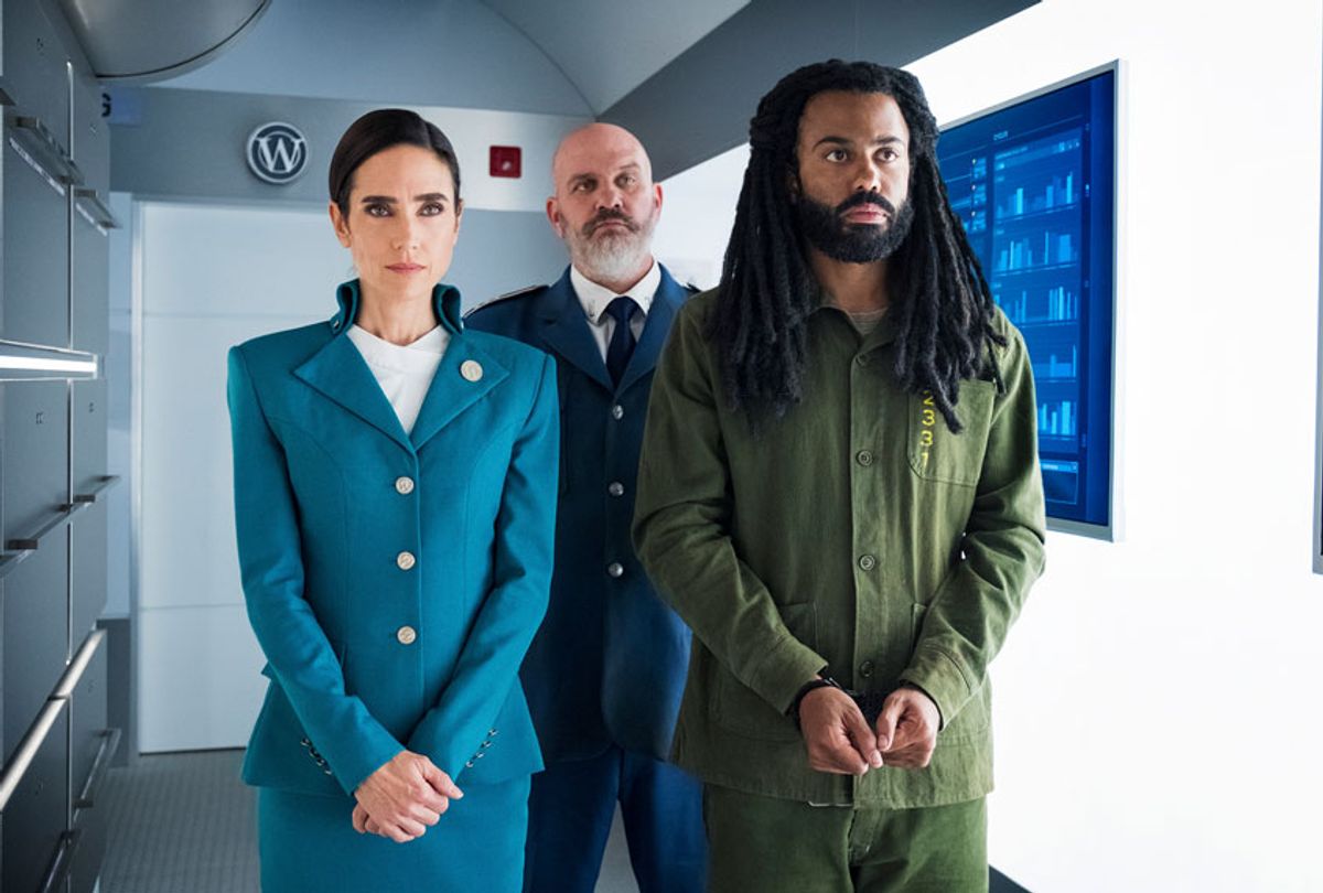 Jennifer Connelly and Daveed Diggs in "Snowpiercer" (TNT)