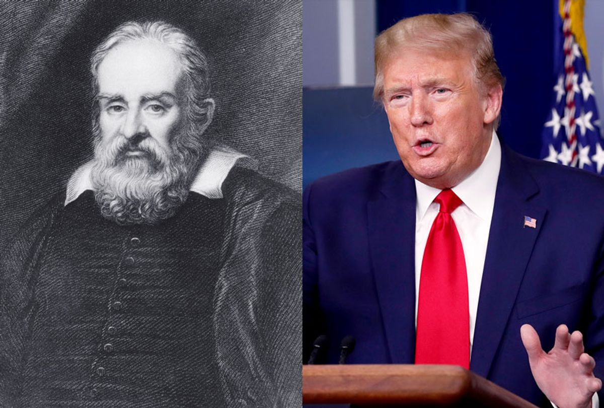 Astronomer, Galileo Galilei and US President Donald Trump (AP Photo/Salon)