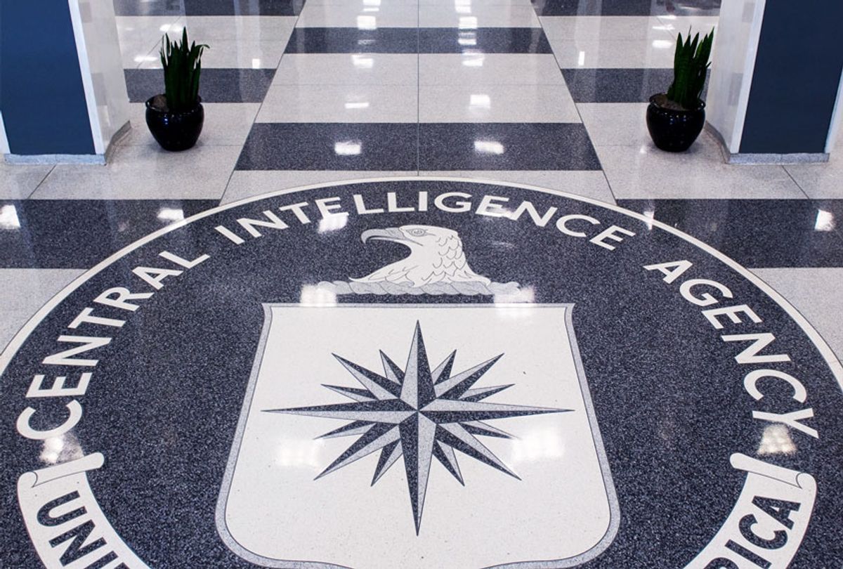 The Central Intelligence Agency (CIA) seal is displayed in the lobby of CIA Headquarters in Langley, Virginia (Getty Images)