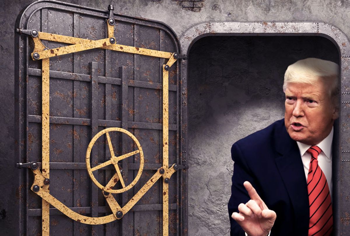 Donald Trump in his bunker (Photo illustration by Salon/Getty Images)
