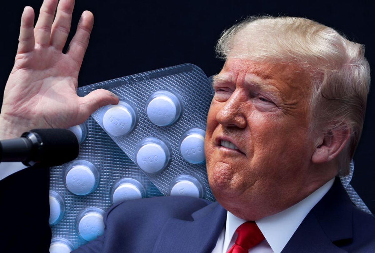 Donald Trump | Hydroxychloroquine pills (Getty Images/Salon)