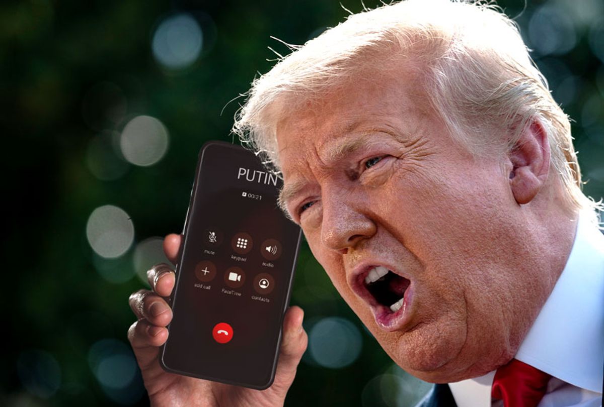 Concept: Donald Trump speeking on the phone with a foreign leader (Photo illustration by Salon/Getty Images)