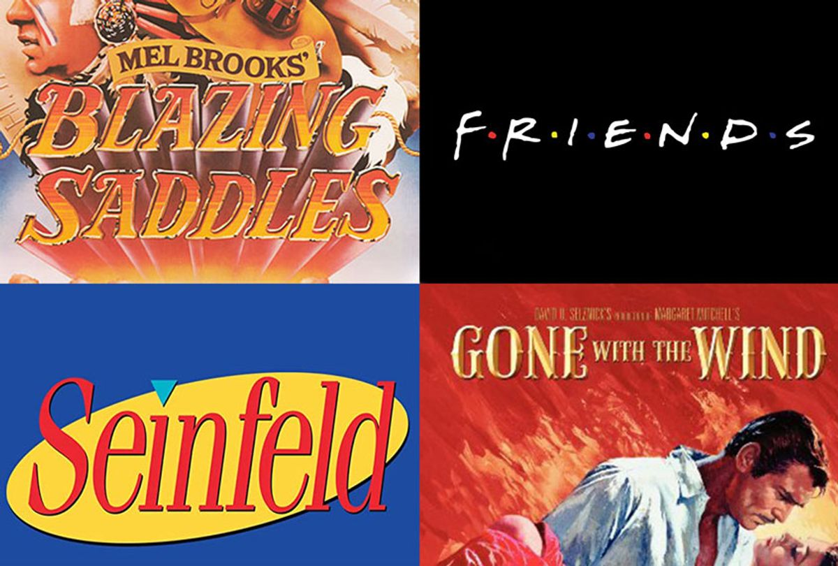 Blazing Saddles, Friends, Seinfeld and Gone With The Wind (Salon/Warner Bros./MGM/Columbia Pictures)