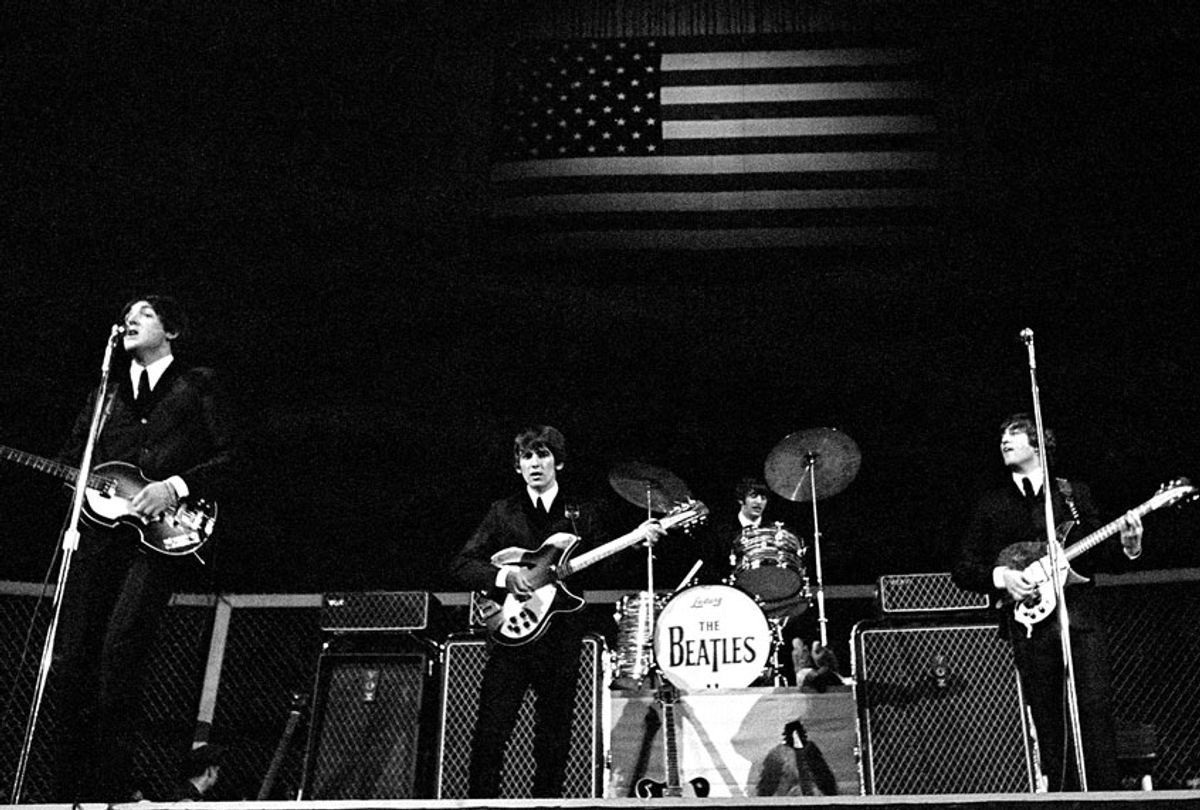 The Beatles in Las Vegas playing on their north American Tour in the Convention Hall. 20th August 1964 (Daily Mirror/Mirrorpix/Mirrorpix via Getty Images)