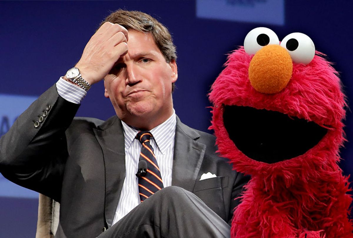 Tucker Carlson and Elmo (Getty Images/Salon)
