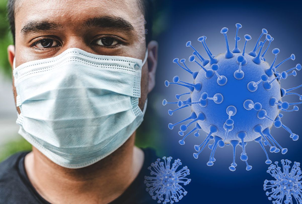 A man wearing a medical face mask | Coronavirus spores (Getty Images/Salon)