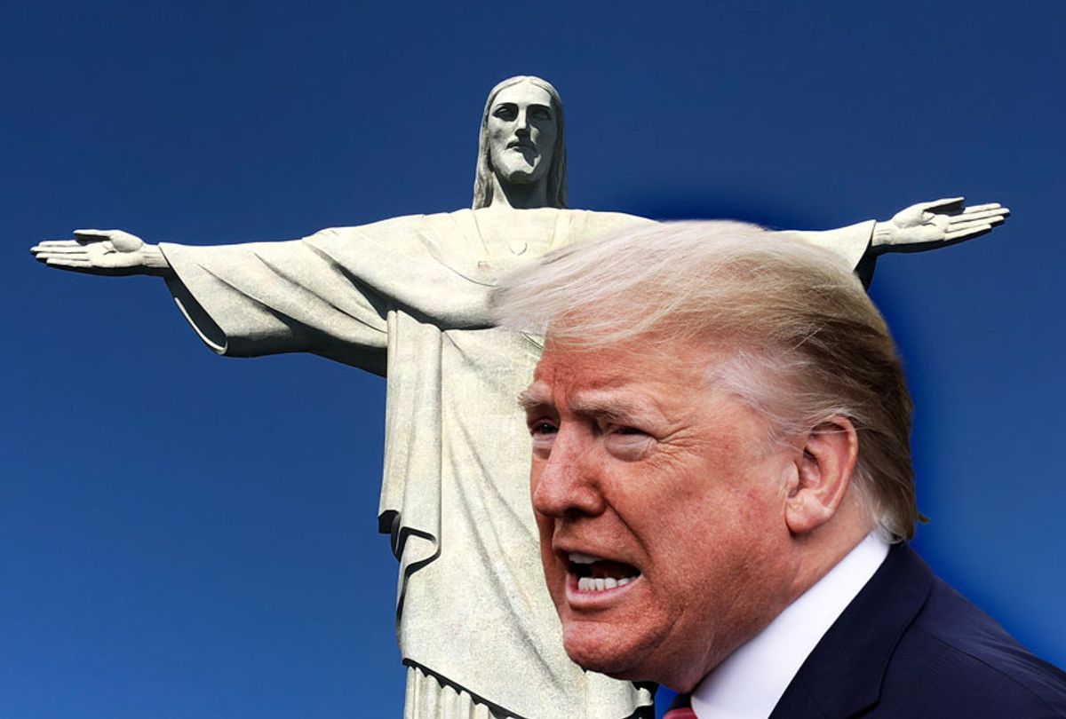 The Cristo Redentor in Brazil, and Donald Trump (Getty Images/Salon)