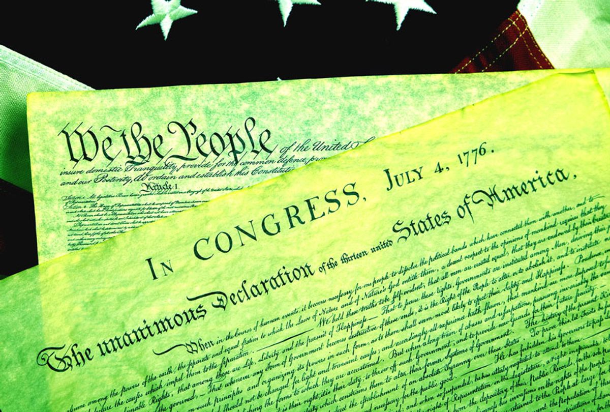 The Declaration of Independence, but green (Getty Images/Salon)