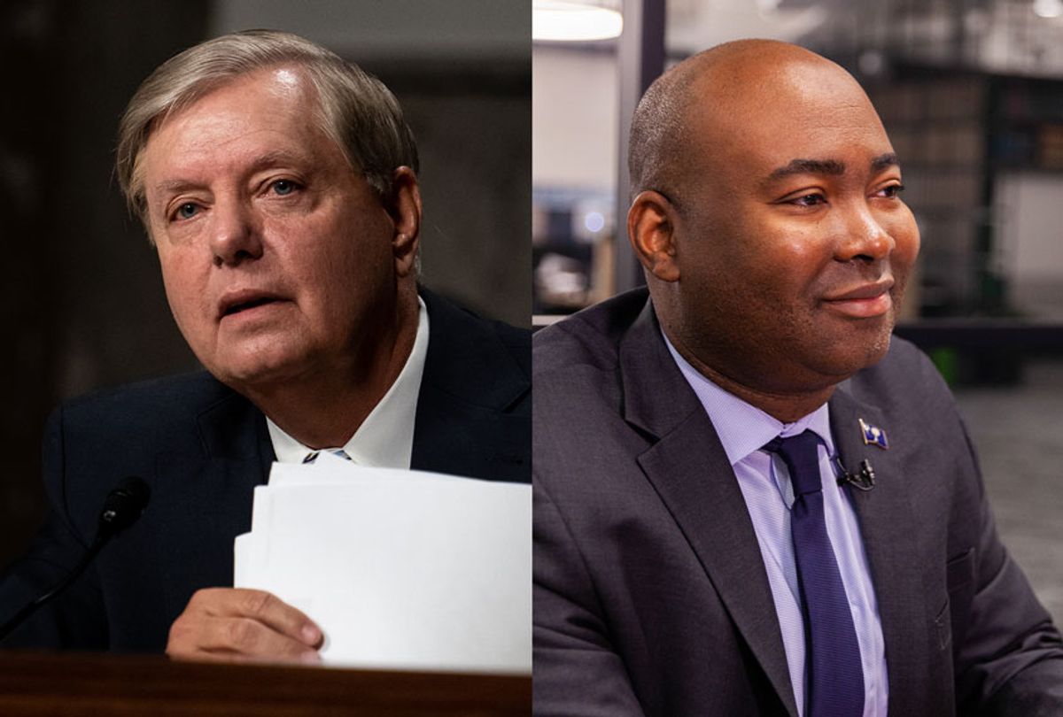 Lindsey Graham and Jaime Harrison (Photo illustration by Salon/Getty Images)