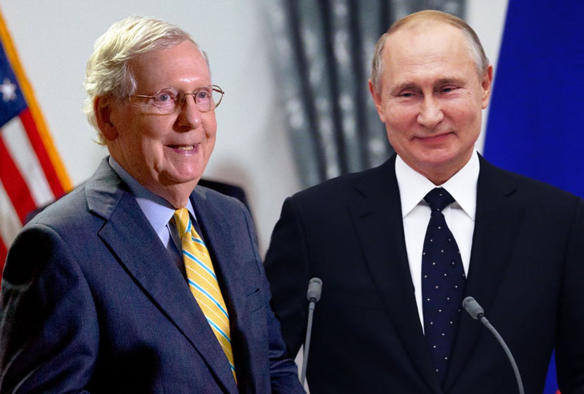Mitch McConnell and Vladimir Putin (Photo illustration by Salon/Getty Images)