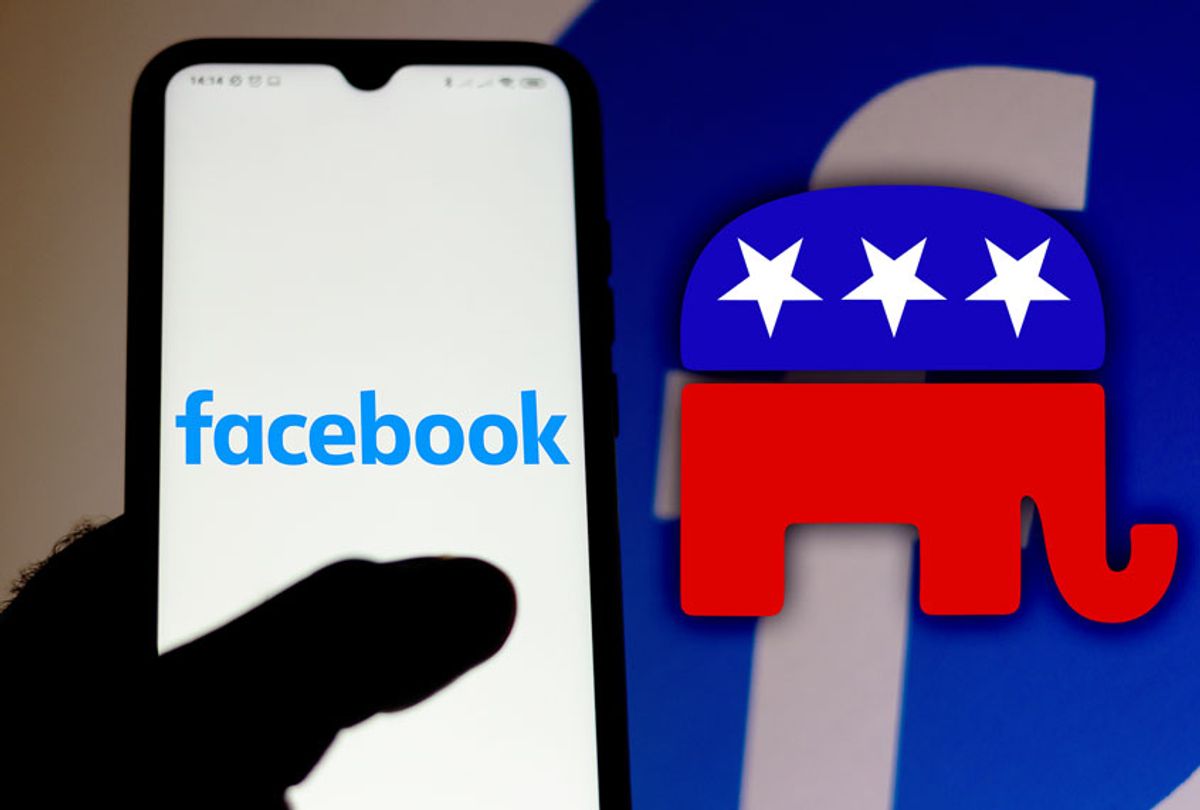 Facebook | Republican logo (Getty Images/WikiCommons/Salon)