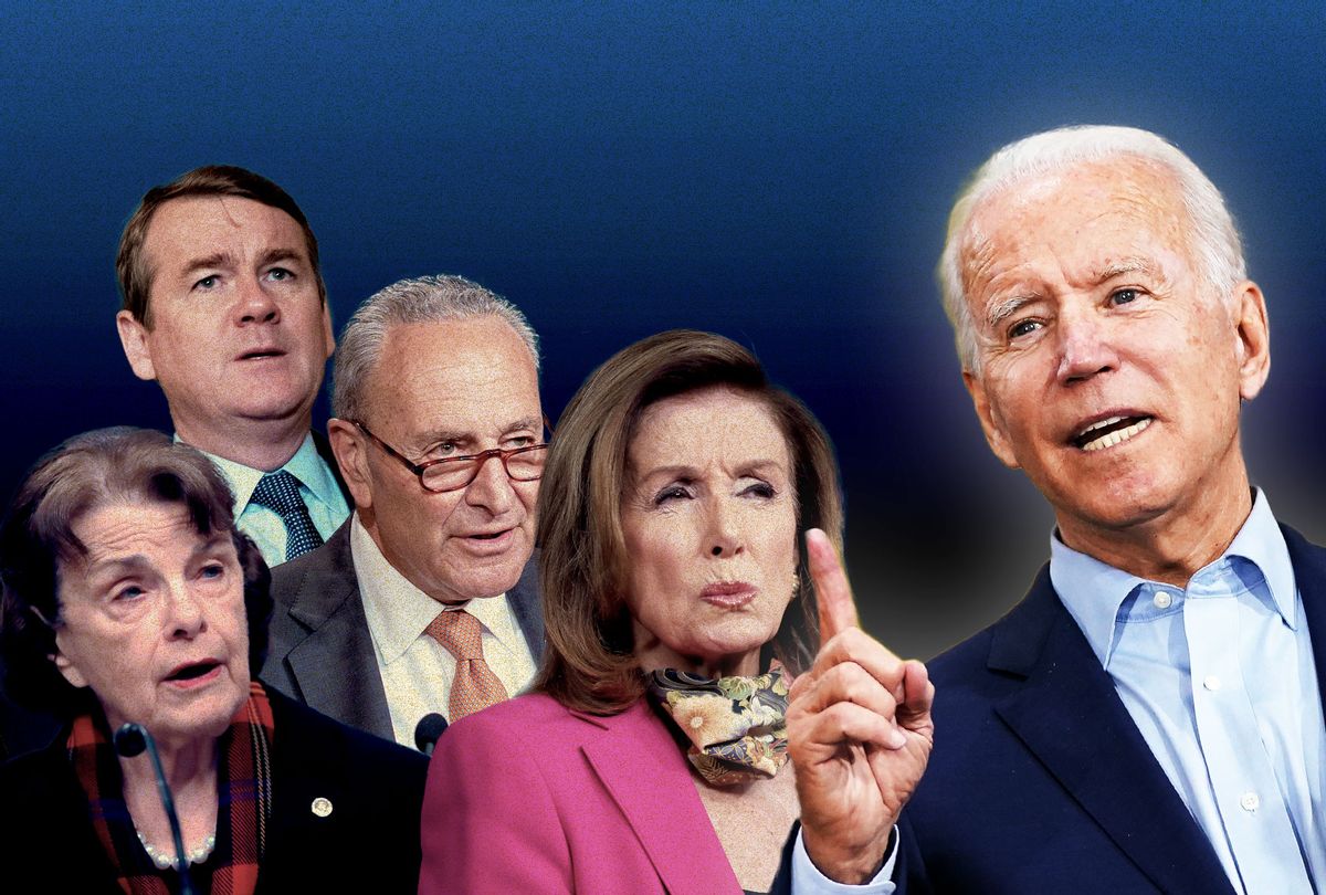 Joe Biden, Nancy Pelosi, Chuck Schumer, Michael Bennet and Dianne Feinstein (Photo illustration by Salon/Getty Images)