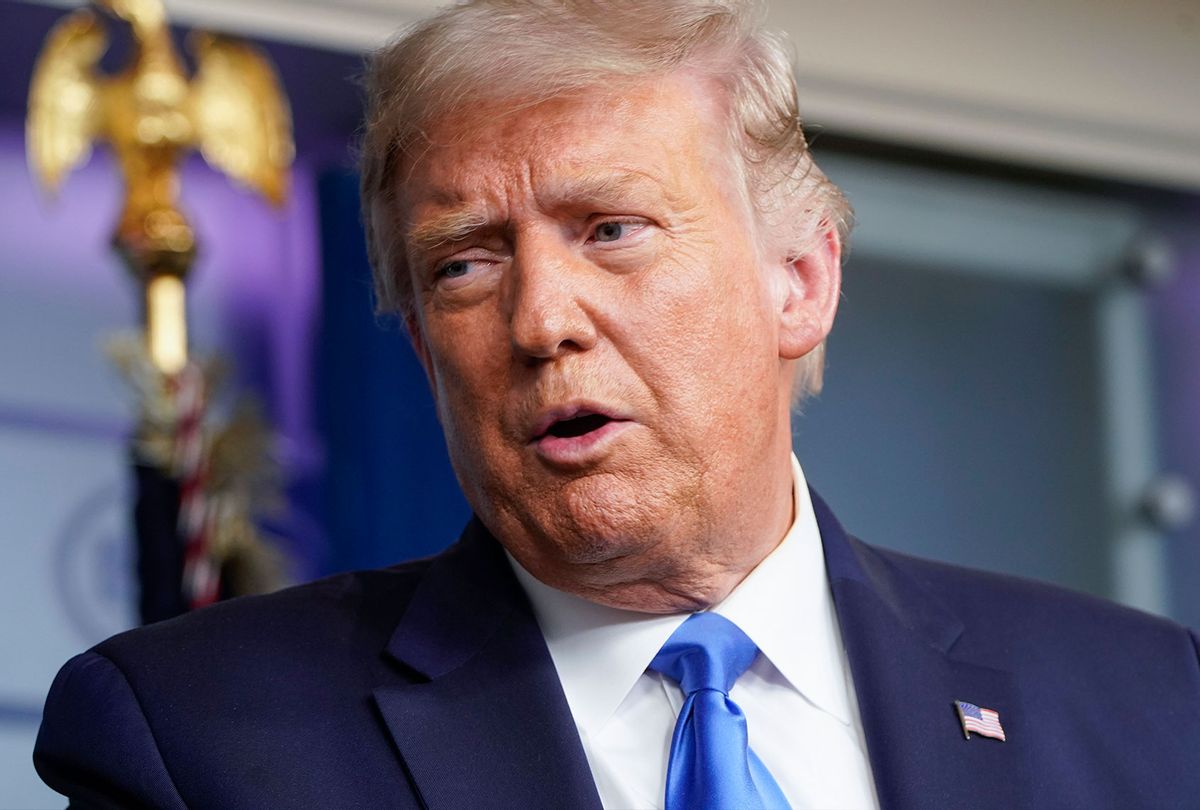 U.S. President Donald Trump speaks during a news conference in the briefing room of the White House on September 23, 2020 in Washington, DC. Trump fielded questions about a coronavirus vaccine and the latest developments in the Breonna Taylor case among other topics. (Joshua Roberts/Getty Images)