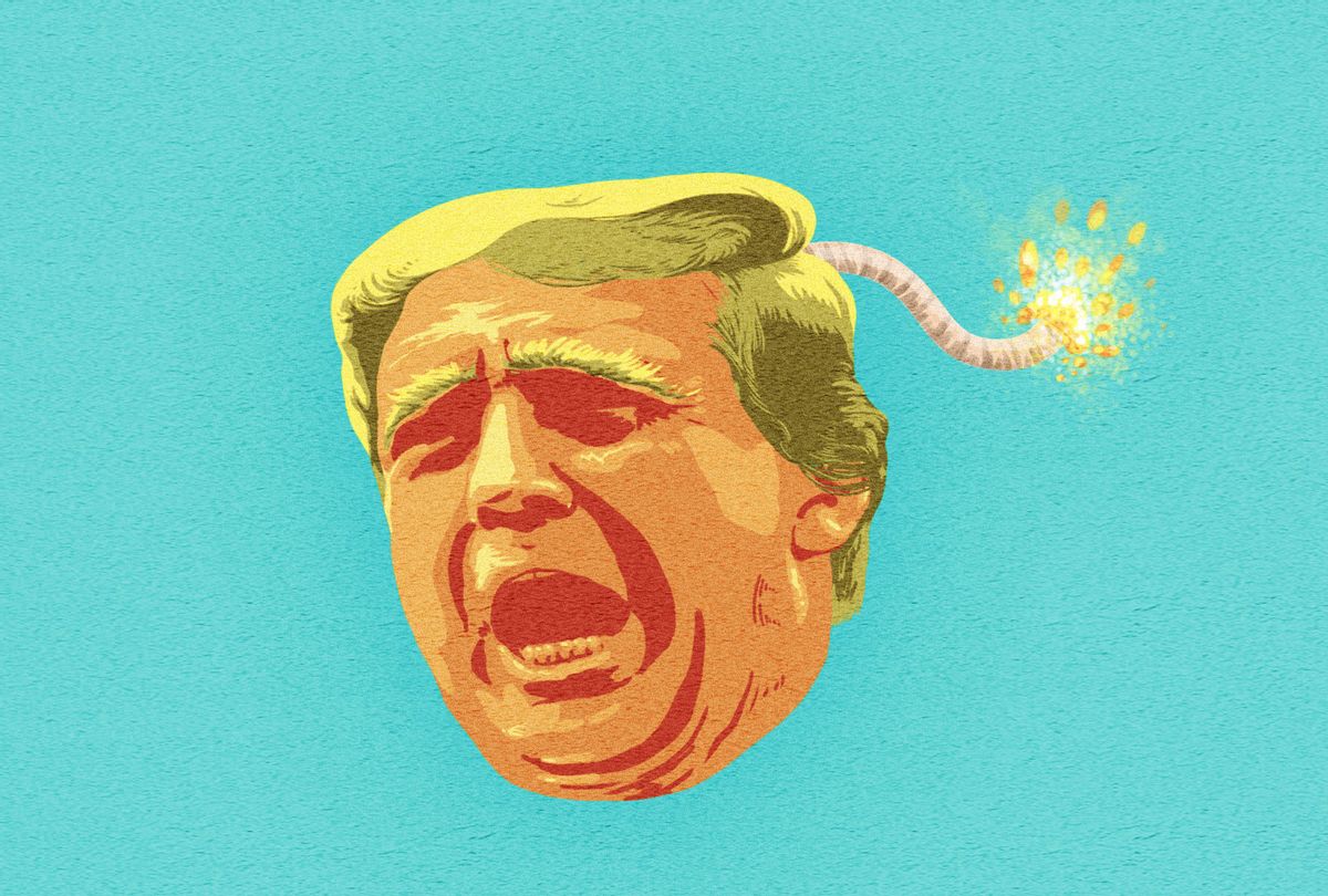 Donald Trump, about to go off (Illustration by Salon/Ilana Lidagoster)
