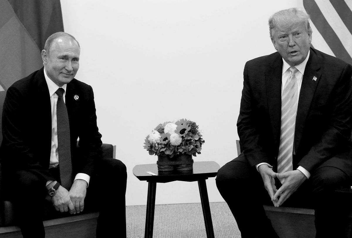 President Donald Trump (R) and Russian President Vladimir Putin (L) attend their bilateral meeting at the G20 Osaka Summit, in Osaka, Japan, June,28,2019. (Mikhail Svetlov/Getty Images)