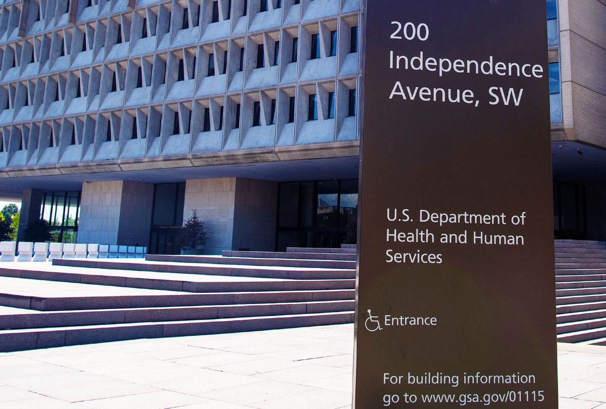 The U.S. Department of Health and Human Services building is pictured in Washington on Monday, July 13, 2020 (Caroline Brehman/CQ-Roll Call, Inc via Getty Images)