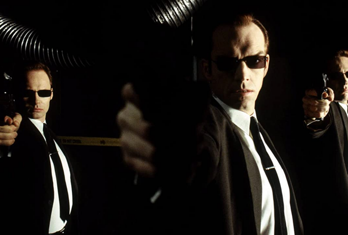Hugo Weaving, with the Guy Fawkes mask he wore in V for Vendetta.