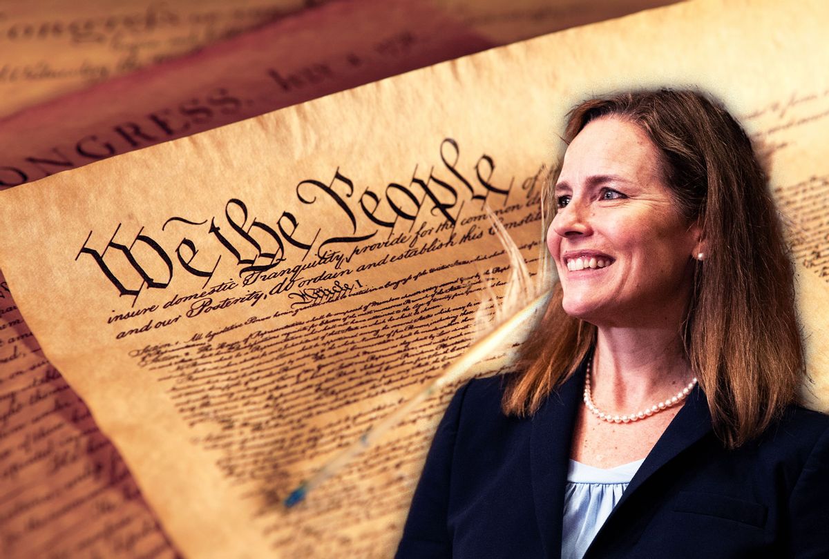 Amy Coney Barrett | Constitution of the United States of America (Photo illustration by Salon/Getty Images)