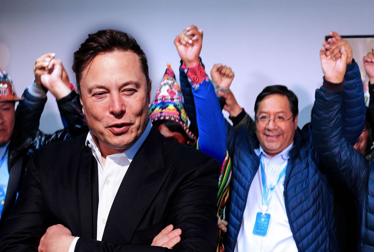 Elon Musk | Luis Arce claims victory and celebrates with supporters during a press conference following the general election of MAS (Photo illustration by Salon/Getty Images)