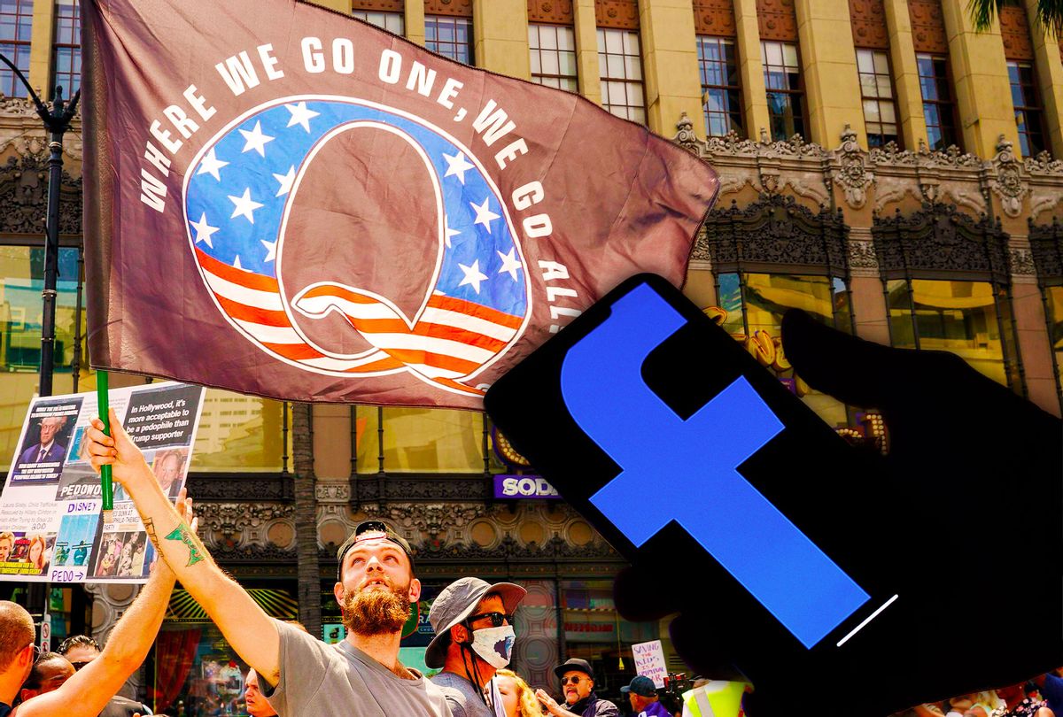 Facebook | QAnon (Photo illustration by Salon/Getty Images)