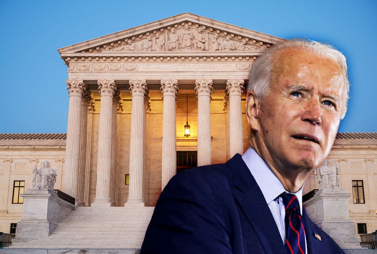 Joe Biden | Supreme Court building (Photo illustration by Salon/Getty Images)